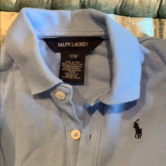 Ralph Lauren Baby Polo Dress with Lace Trim - Picture 2 of 4